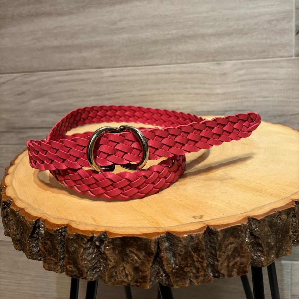 3/$30 Genuine leather braided belt size XL - pink
Genuine Leather